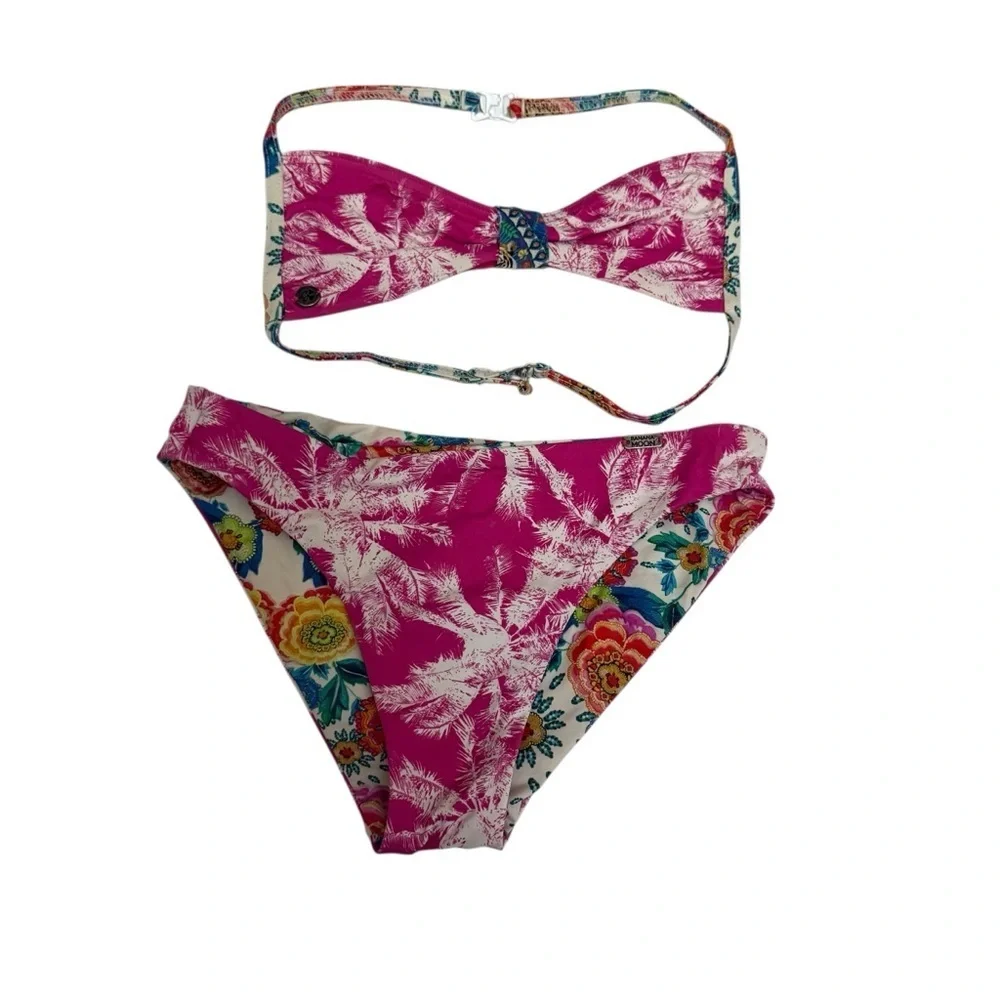 Bananamoon| Kids Girls Pink and Multicolor Bikini Set- Size 12 years